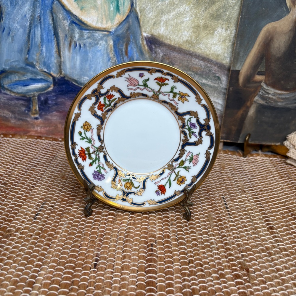Vintage Christian Dior Renaissance Saucer Plate Gold Japan *Retired* Fine China